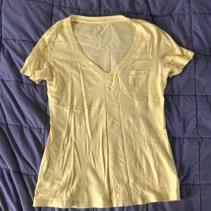 Yellow GAP V-neck